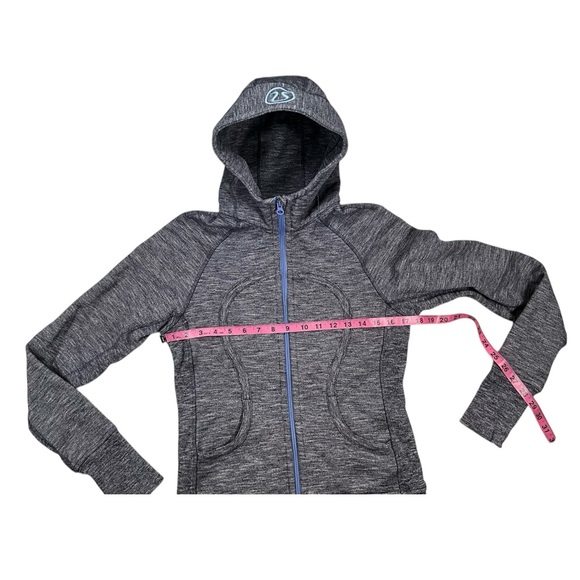 Lululemon Scuba Hoodie Grey with Deep‎ Indigo Size 4 - Picture 13 of 14